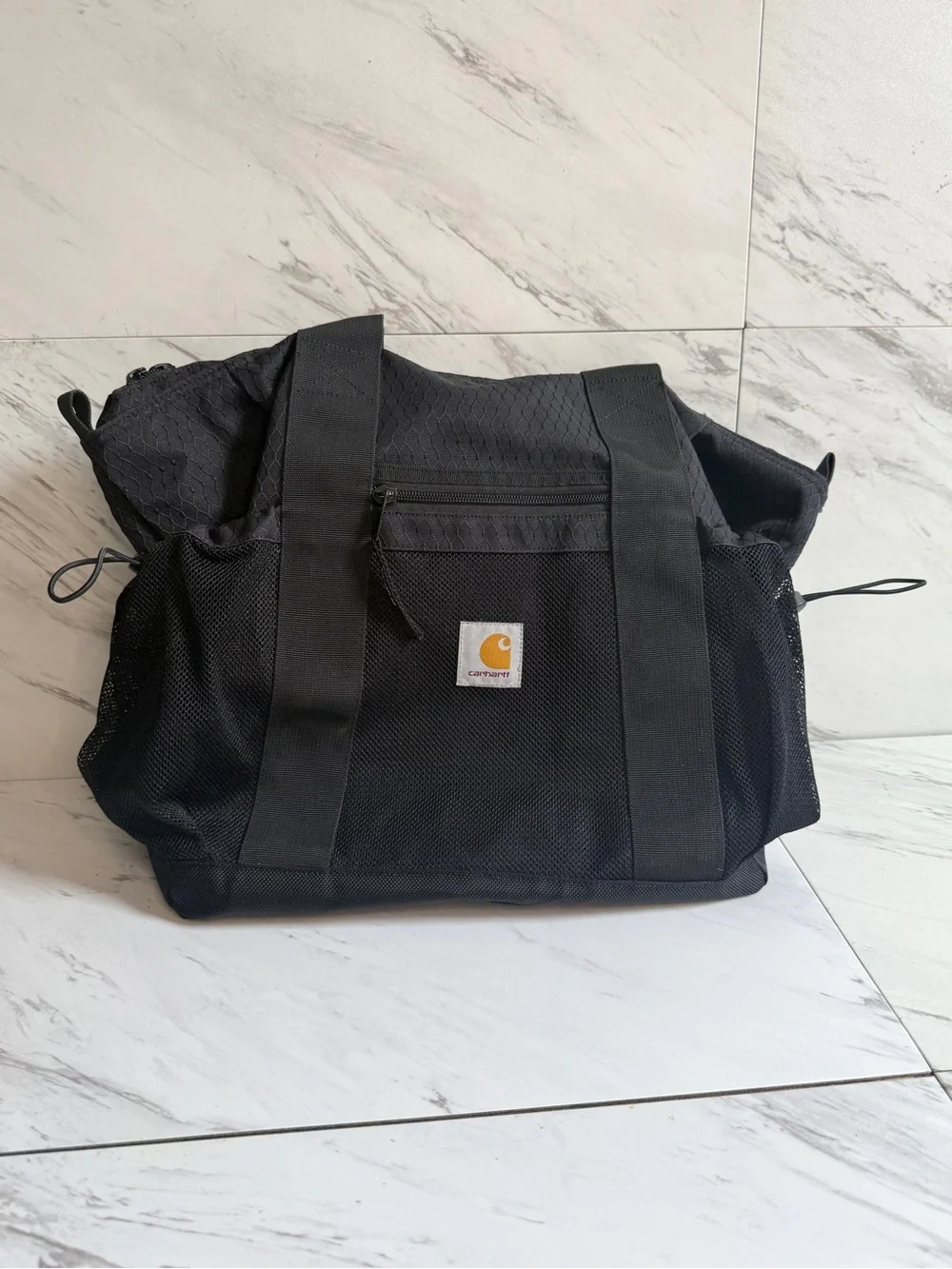 2/$100 Carhartt WIP Medley Black Canvas Mixed Utility Unisex Tote Bag